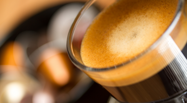 Close up picture of a coffee.